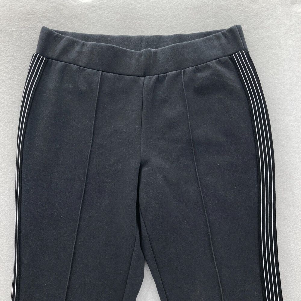 Athleta Commuter Pants Women's Small Pull On Black Stretch Striped Ankle Zip - Picture 2 of 14